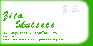 zita skulteti business card